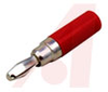 connector,mini banana plug,insulated solder type,for .104 mini banana jack -- 70090111