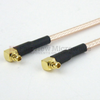 RA MMCX Plug to RA MMCX Plug Cable RG-316 Coax in 36 Inch and RoHS - FMC1919315LF-36 - Fairview Microwave Inc.