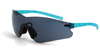 Mini Blade smoke lens, teal temples - 32231AF - Crossfire By Radians