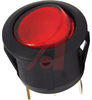 Switch, Rocker, Round, Illuminated, On-None-Off, 10 Amps, Red, 125V Neon - 70131778 - Allied Electronics, Inc.