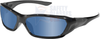 Crews ForceFlex Safety Glasses with Black Frame and Blue -- FF128B