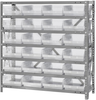 Open Shelving, 7Shelves, 24Bins, Clear; Shelving Unit Type Quantum Storage - 42AC8701 - Newark, An Avnet Company