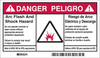 Brady B-302 Black / Red on White Rectangle Polyester Arc Flash Label - 6 in Width - 3 1/2 in Height - 102312 - 754476-00904 - R. S. Hughes Company, Inc.