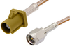 SMA Male to Curry FAKRA Plug Cable 48 Inch Length Using RG316 Coax - PE39343K-48 - Pasternack