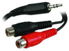 Cable, 2 Rca Jack-3.5Mm Stereo Plug, 6Ft; Connector Type A Multicomp Pro - 26W6369 - Newark, An Avnet Company