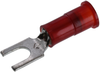Terminal, Spade/fork, #6, Crimp, Red; Product Range Multicomp - 14T2220 - Newark, An Avnet Company