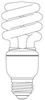 Compact Fluorescent Lamp with Ballast -- FLE14HT3/2/827 - Image