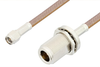 SMA Male to N Female Bulkhead Cable 12 Inch Length Using RG400 Coax - PE33117-12 - Pasternack
