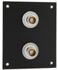 2 JACK PANEL INSERT BULKHEAD FEED THROUGH TRB 3 LUG ISOLATED - REF00212 - MilesTek Corporation