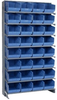 Sloped Rack, 8Shelves, 32Bins, Blue; Shelving Unit Type Quantum Storage - 44AC6546 - Newark, An Avnet Company
