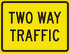 Brady B-959 Aluminum Rectangle Yellow Stop Signs, Traffic Control Signs & Banners Sign - TEXT: TWO WAY - 115423 - 754473-18457 - R. S. Hughes Company, Inc.