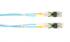 LCLC 1m LockPORT Key Lock OM3 PVC MM 10GbE Fiber Patch Cable - FOR-SL-10-001M-LCLC - Black Box