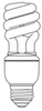 Compact Fluorescent Lamp with Ballast -- FLE13H/T3/2/827-120 - Image