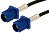 Blue FAKRA Plug to FAKRA Plug Cable 60 Inch Length Using RG174 Coax - PE38751C-60 - Pasternack