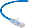 10FT Blue CAT6 Slim 28AWG Patch Cable 250MHz UTP CM Snagless - C6PC28-BL-10 - Black Box