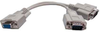 1ft DB9 Female to 2 Male Serial RS232 with Nut - D920-YY-NUT - SFCable.com
