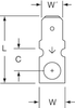 3M Scotchlok Butted Non-Insulated Butted Ring Terminal MA250DM/10RRK - 0.8 in Length - 0.3 in Wide - #10 Stud - 054007-02227 - R. S. Hughes Company, Inc.
