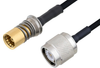 Snap-On BMA Jack to TNC Male Cable 60 Inch Length Using PE-SR405FLJ Coax - PE3C4865-60 - Pasternack