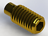 Fixed Flow Controls - Ball Type UNF/UNC Threaded Insert - 10-32 UNF -- ZF-10-31-0-10/32-BR-BN - Image