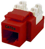 Cat5e RJ45 Modular Keystone Jack, 110 Style, Red - 43-309RD - Computer Network Accessories, Inc.
