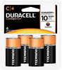 Duracell 1.5V C Coppertop Alkaline Batteries (4-Pack); Battery Voltage Duracell - 33AC6521 - Newark, An Avnet Company