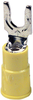 Terminal, Locking Fork, #8, Crimp, Yellow; Product Range Multicomp - 14T2403 - Newark, An Avnet Company
