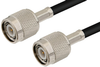 TNC Male to TNC Male Cable 12 Inch Length Using RG8X Coax - PE35671-12 - Pasternack