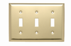 Toggle Switch Openings, Three Gang, Polished Brass - SB3PB - Legrand