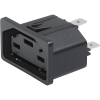 IEC Socket-Outlet 400 VDC, Snap-in Mounting, Front Side, Quick-connect or PCB Terminals -- GS21 - Image
