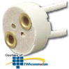 Leviton Miniature Bi-Pin Quartz Lampholder - 80054 - TelephoneStuff.com