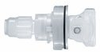 Flared fitting, valved, 1/2