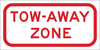 Brady B-959 Aluminum Rectangle White Stop Signs, Traffic Control Signs & Banners Sign - TEXT: TOW-AWAY ZONE - 115595 - 754473-18549 - R. S. Hughes Company, Inc.