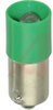 Lamp;LED;T-3 1/4;Mini Bayonet(BA9s);Green;Lens Clear;120V;5mA;0.5Lumens;90Deg - 70012855 - Allied Electronics, Inc.