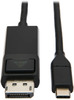 USB-C to DisplayPort Adapter Cable (M/M) - 3.1, Gen 1, Locking Connector, 4K @ 60 Hz, 4:4:4, Black, 3 ft. -- U444-003-DP-BE - Image