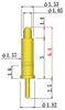 8Y254B Spring Probe Pins, Outer Dia. 1.82mm, Solder Dip Type -- 8Y254B-H64S14-SD - Image