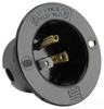 Straight Blade Flanged Male Base Inlet - 5278-SSBK - Hubbell Wiring Device-Kellems