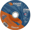 Weiler TIGER Zirconia Alumina Cutting Wheel - Type 27 - Depressed Center Wheel - 6 in Diameter - 7/8 in Center Hole - Thickness.045 in - 58022 -- 012382-58022 - Image
