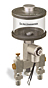 Clear View Multiple Feed Electro Lubricator, 9 oz Pyrex Reservoir, 2 Feeds, 1/4” OD Tube Outlets, 120V/60Hz - B4462-009AP0212061W - Oil-Rite Corp.