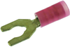 Terminal, Spade/fork, #8, Crimp, Red; Product Range Molex - 55H4453 - Newark, An Avnet Company