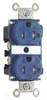 Duplex/Single Receptacle - TR63-HBL - Hubbell Wiring Device-Kellems