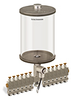 Clear View Multiple Feed Electro Lubricator, 1/2 gal Acrylic Reservoir, 12 Feeds, 1/8