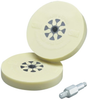 3M Surface Grinding Wheel - Grit Medium Grade - Threaded Arbor Attachment - 4 in Diameter - Thickness 5/8 in - Includes: 3/8 in Mandrel - 07498 -- 051131-07498
