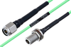 Temperature Conditioned TNC Male to N Female Bulkhead Low Loss Cable 12 Inch Length Using PE-P160LL Coax - PE3M0208-12 - Pasternack