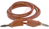 Banana Plug; Copper; 3000 V (Max.); 22 A; 18 AWG; 413; Red; UL Listed - 70188720 - Allied Electronics, Inc.