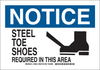 Brady B-302 Polyester Rectangle White Personal Protection Equipment (PPE) Sign - 14 in Width x 10 in Height - Laminated - TEXT: NOTICE - 128927 - 754473-77841 - R. S. Hughes Company, Inc.