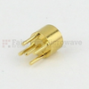 SMP Male (Plug) Smooth Bore PCB Connector Thru Hole, Solder, Gold Plated Berllium Copper Body, Length 0.14 In - SC5359 - Fairview Microwave Inc.