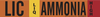 Brady B-946 Orange Pressure Sensitive Vinyl Pipe Marker - Printed Msg = LIC LIQ Ammonia High with Right Arrow - 145892 - 754473-54680 - R. S. Hughes Company, Inc.