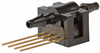 24PC Flow-Through Series, Flow-Through, uncompensated/unamplified, gage, 0 psi to 30 psi, 1x4 SIP 15,2 mm [0.60 in] long small flow-through port -- 24PCDFG6G - Image
