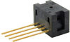 24PC Series, uncompensated/unamplified, gage, 0 psi to 1 psi, 1x4 SIP 15,2 mm [0.60 in] long, modular port -- 24PCAFD6G - Image