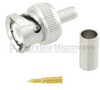 BNC Male (Plug) Connector For RG58, RG303, RG141, LMR-195, LMR-195-FR, 0.195 inch Cable, Crimp/Solder - SC6025 - Fairview Microwave Inc.